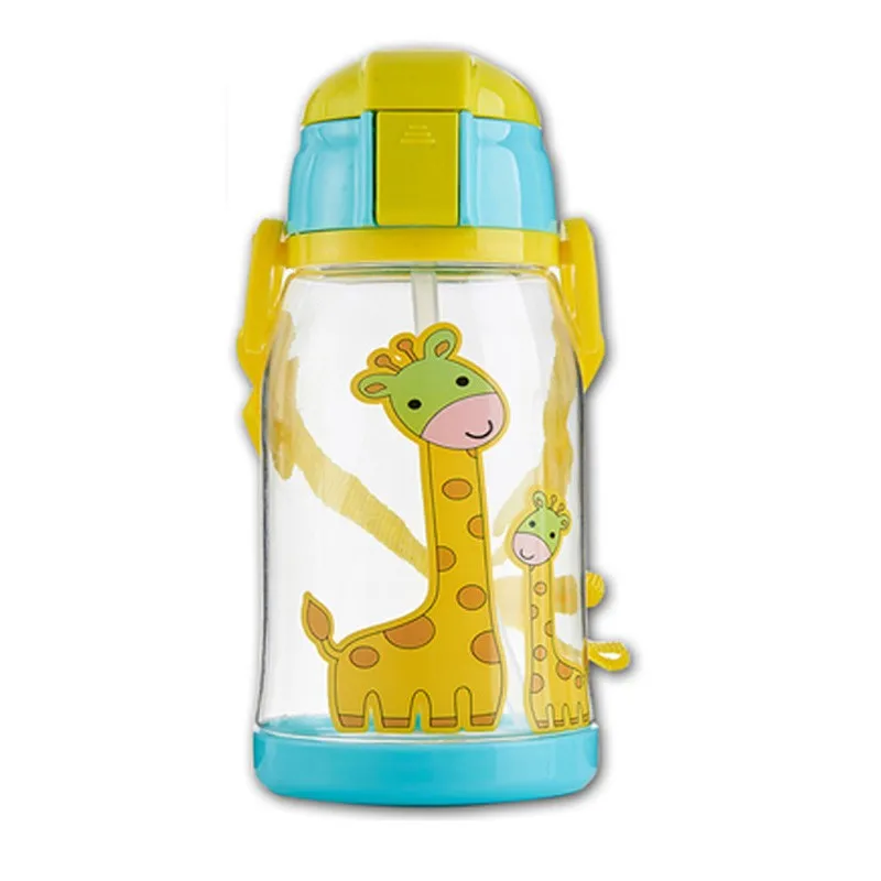 

Hot 1Pc Baby Kids Children Cartoon Animal School Drinking Feeding Water Straw Bottle Straw Sippy Cup 600ml
