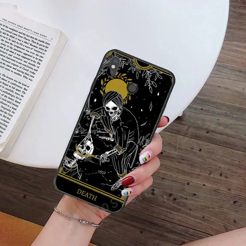 

Grim Reaper Death Tarot card Phone Case For Xiaomi Redmi note 7 8 9 t max3 s 10 pro lite Luxury brand shell funda coque