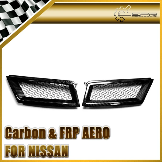 

Car-styling For Nissan Tiida Carbon Fiber Mesh Grill Front Bumper Grille Grills