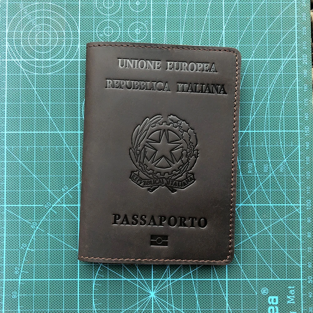 genuine leather italy passport cover funda porta capa passaporto business unisex durable italian passport holder portapassaport free global shipping