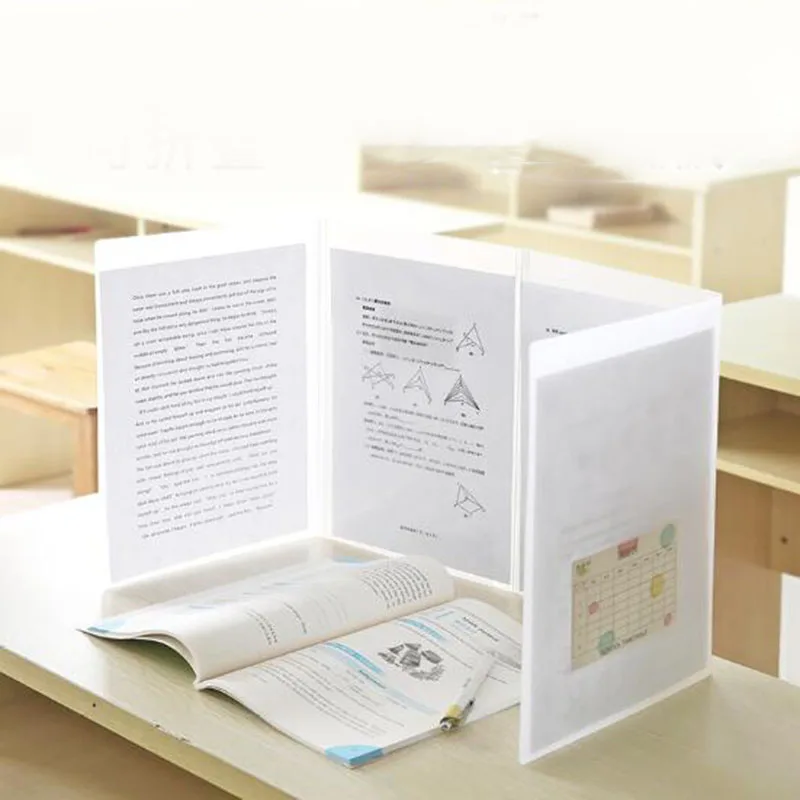 

Prevent Apatter Isolation Baffle Sanding Multi-functional File Folders Base Plate Student Desk Pocket Folders Protection Partiti