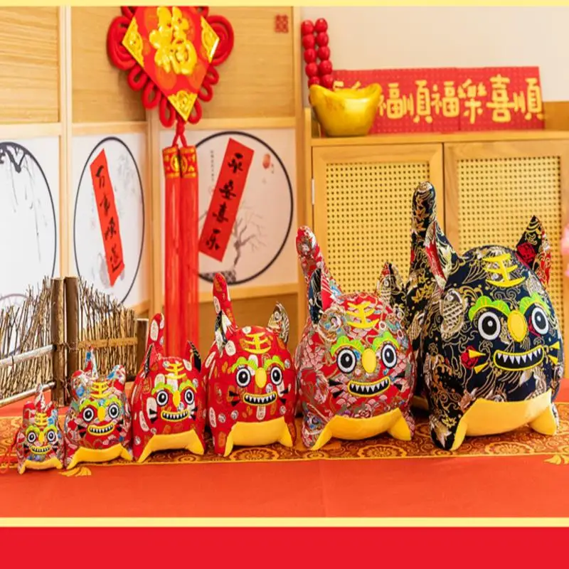 

2022 Folk Toy Mascot Tiger Plush Doll Popular Tiger Pendant Cute Zodiac Tiger Doll New Year Gift Decorations