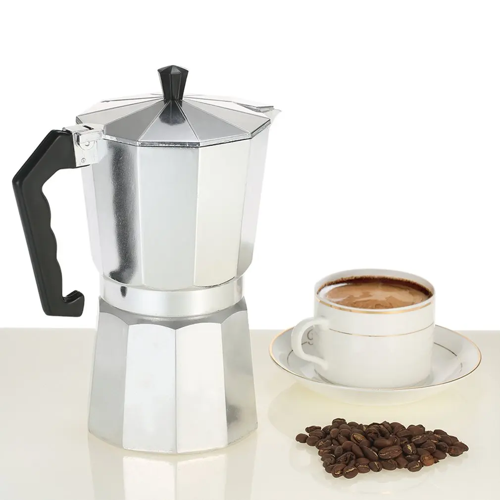 

50ml 1 Cup Aluminum Coffee Pot 50Ml 1Cup Coffee Maker Espresso Percolator Stovetop Mocha Pot Electric Fashion Stove