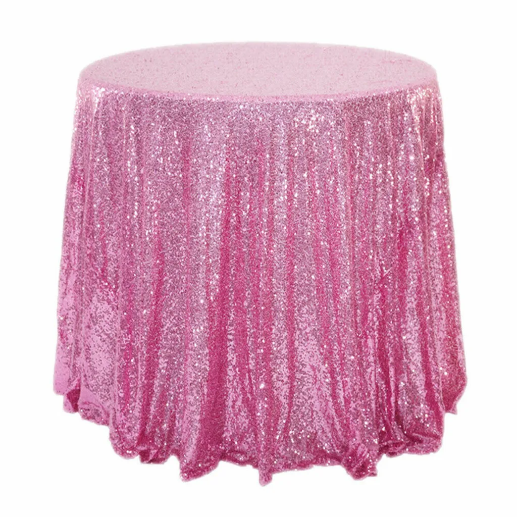 Скатерть с розовыми блестками круглый стол ткань для свадебной вечеринки