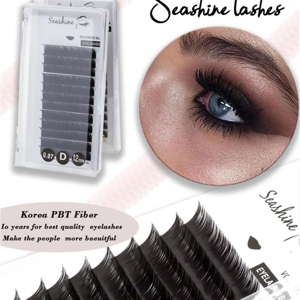 

Seashine Eyelashes Extensions 10 Trays Mink Lashes Individual Eyelash High Quality Soft Natural Light False Eyelashes Mix Lashes