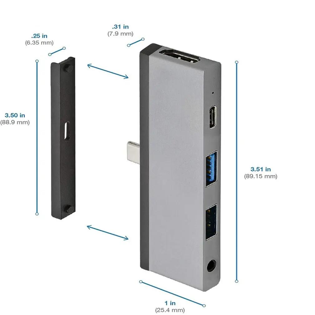 

5 In1 Converter Travel Charger Power Adapter Socket Fireproof Plastic Converter Suitable For 18-20 IPad Pro