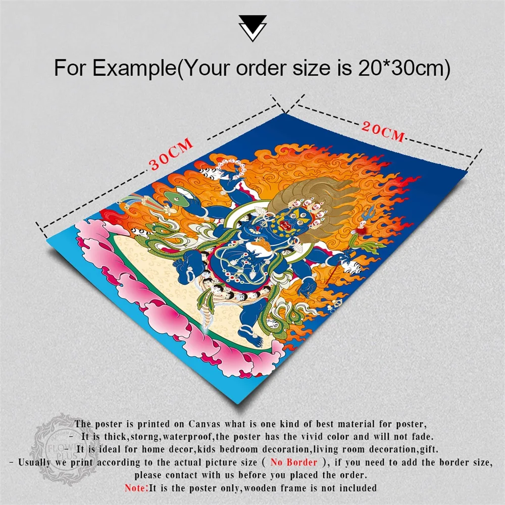 

Buddha Religious Belief Thangka Yamantaka Posters and Prints Canvas Art Painting Wall Picture for Living Room Hallway Home Decor