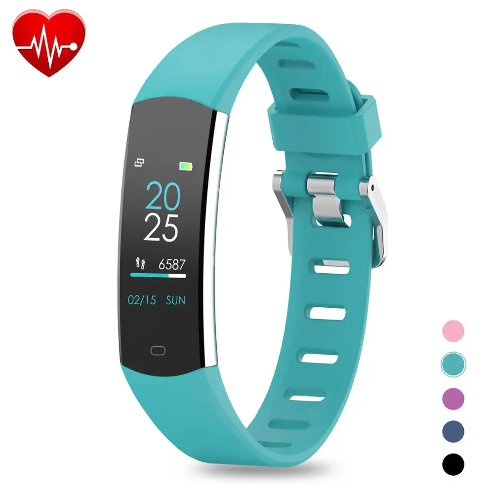 FT905HR-green BingoFit Детские умные часы несколько спортивных фитнес-браслетов трекер активности Montre для iphone Android пульсометр часы - Цвет: FT905HR-green