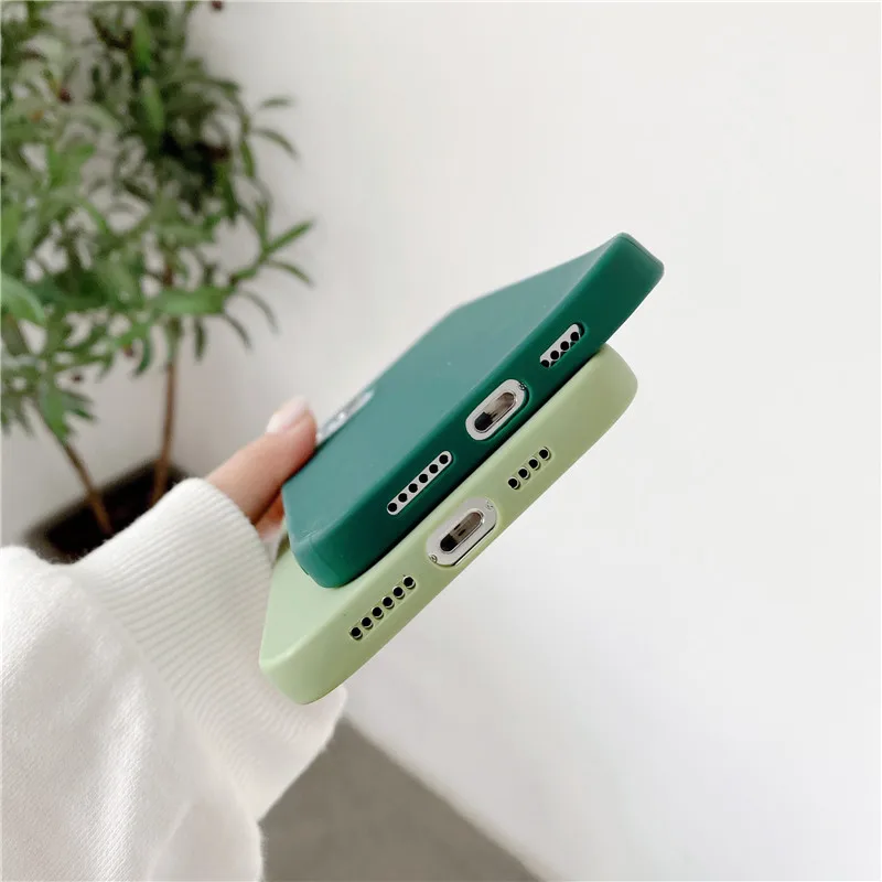 

Soild Candy Color Silicone Phone Cases For iPhone 12 Mini 11 Pro XS Max X XR 8 7 6 6S Plus SE 2020 Case Matte Soft Back Cover