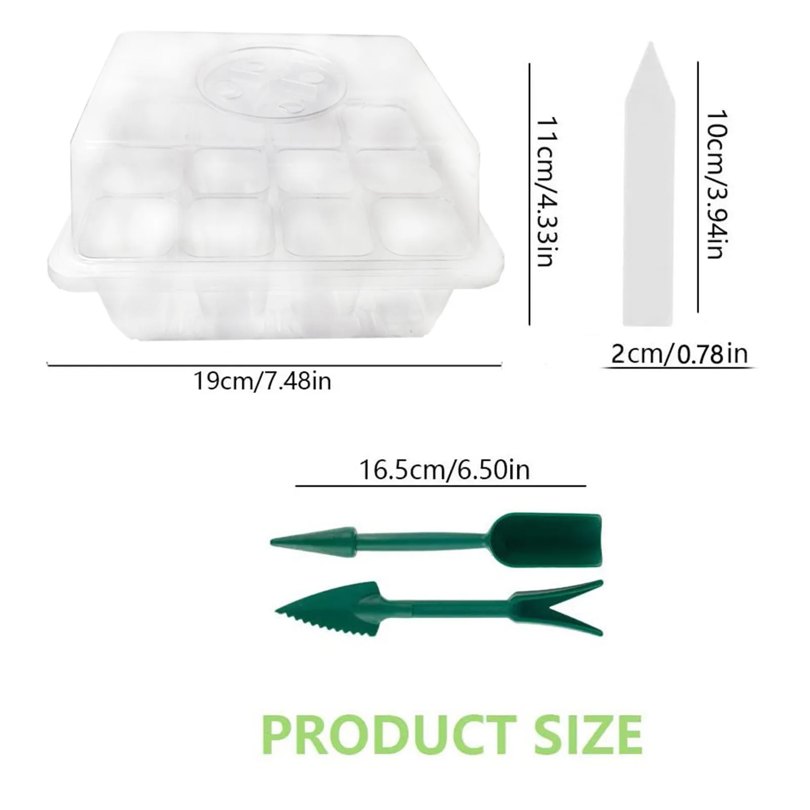 

Seed Starter Tray Kit 6 Set Seedling Trays Plant Starter Kit decoration cute potted plants Garden DIY outdoor decoration