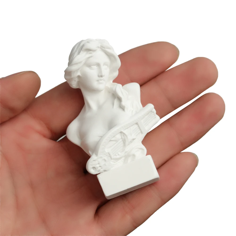 Mini Figurine Celebrities Home Decor Drawing Practice Plaster Statue Famous Sculpture Gypsum Bust Portraits Desktop Ornament | Дом и сад