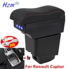 Автомобильный подлокотник для Renault Captur, подлокотник 2018 2019 2020 2021, автомобильные аксессуары, коробка для хранения, детали интерьера с USB