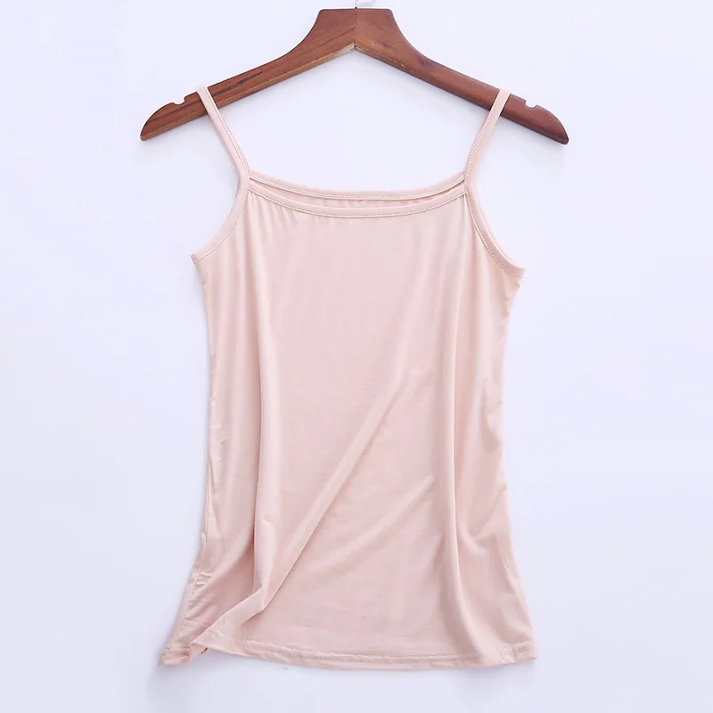 

Women Modal Camis Tops 2021 Casual All-match Sleeveless Strap Vest Sling Tops Solid Color Slim Basic Camis Tops Female