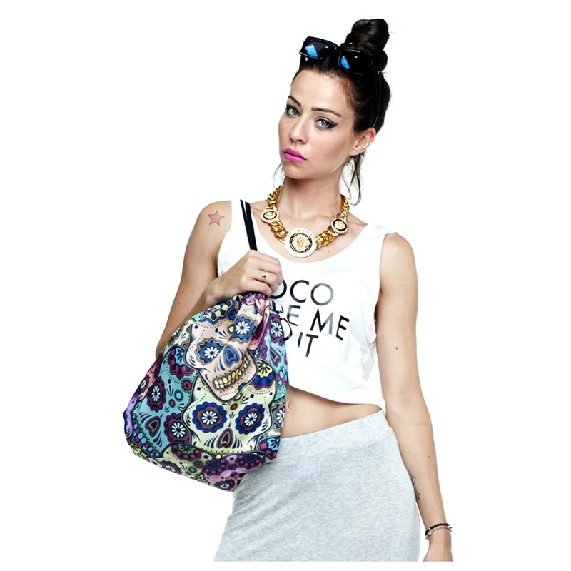 Модные аксессуары для Хэллоуина подарки унисекс Skullcandy кости печатных рюкзаки на