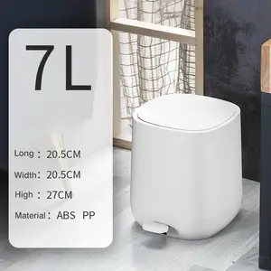 7 liters recycling trash bins home and office storage dustbin automatic cube with lid wastebasket trash diaper storage furniture free global shipping