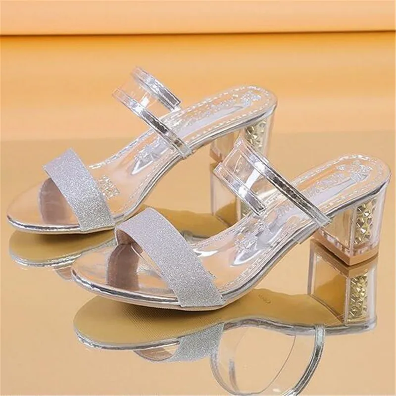 

2021 summer new platform slippers women's fashion thick heel women shoes large size slippers fish mouth womens slippers sandals