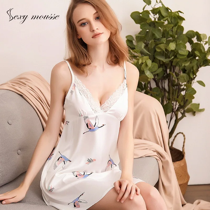 Пикантные мусс Для женщин одежда для сна спальная размера плюс M XXL кружевная