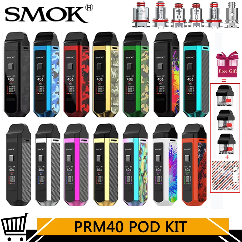 Оригинальный SMOK RPM40 Pod комплект электронных сигарет 4 3 мл и 5 об/мин сетка катушка