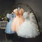 Высококачественное вечернее платье для маленькой принцессы, платье на день рождения для маленьких девочек, пышное Тюлевое платье с блестками для конкурса, специальная одежда для фотосессии