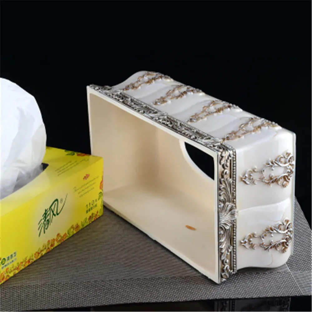 NEWYEARNEW Resin Tissue Holder Box European Antique Noble Home Decoration Storage Wedding Gifts | Дом и сад