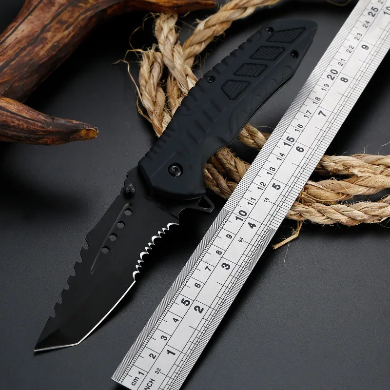 

21.5CM Tactical 56HRC High Hardness Folding Knife Field Survival Multi-function Knife Self-defense Outdoor Knifes