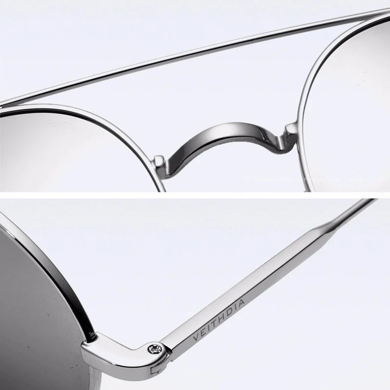 Солнцезащитные очки унисекс VEITHDIA классические круглые Брендовые с