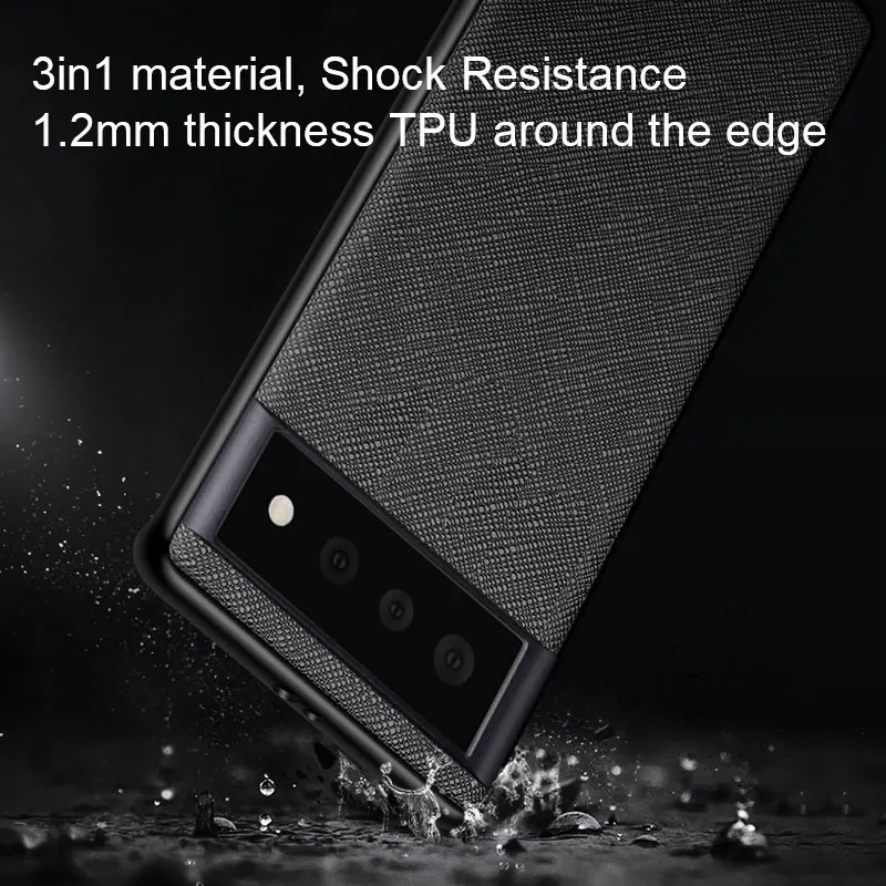 Case for Google Pixel 6 7 7A Pro 6 6A 5G funda cross pattern Leather phone cover Luxury coque for google pixel 6 pro case capa