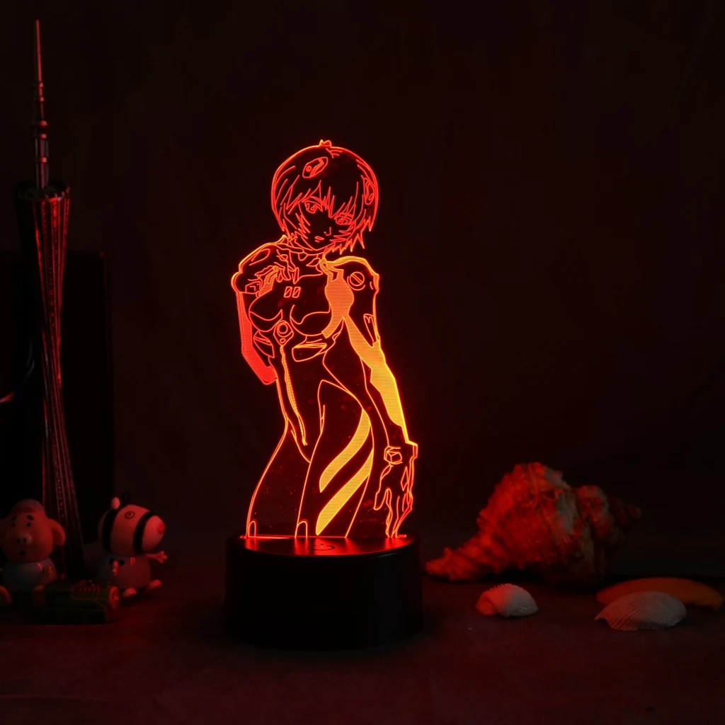

3D EVA Anime Evangelions Light Figure RGB LED Nightlight Novelty Birthday Gift for Otakus Friend Manga Art Table Decor