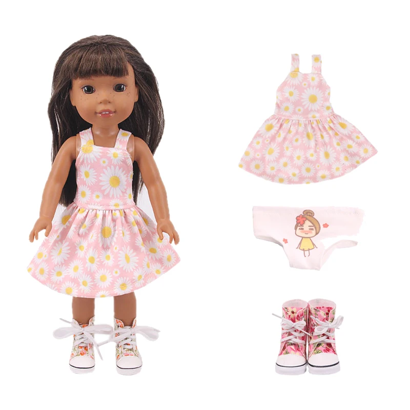 Fresh Cute Cartoon Pattern Dress Suitable Fit 14.5 inch American Doll Accessories The Best Christmas Gift For Children | Игрушки и хобби