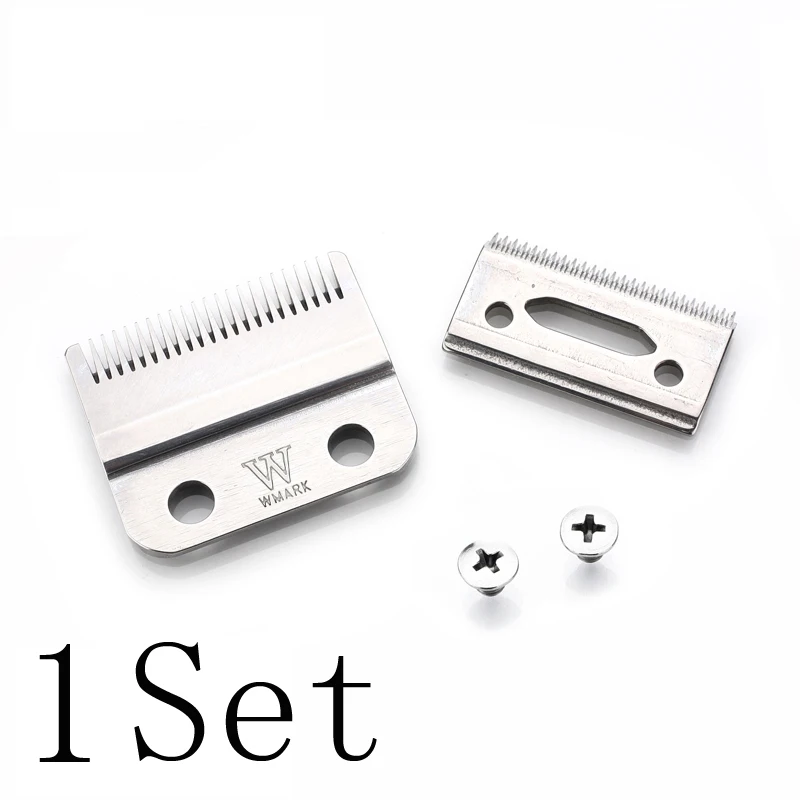 Silver 1 set WMARK W-2 Профессиональный 2-отверстие клипер лезвия подвижное лезвие с винтовым зажимом Сменное лезвие высокого качества материал - Цвет: Silver 1 set