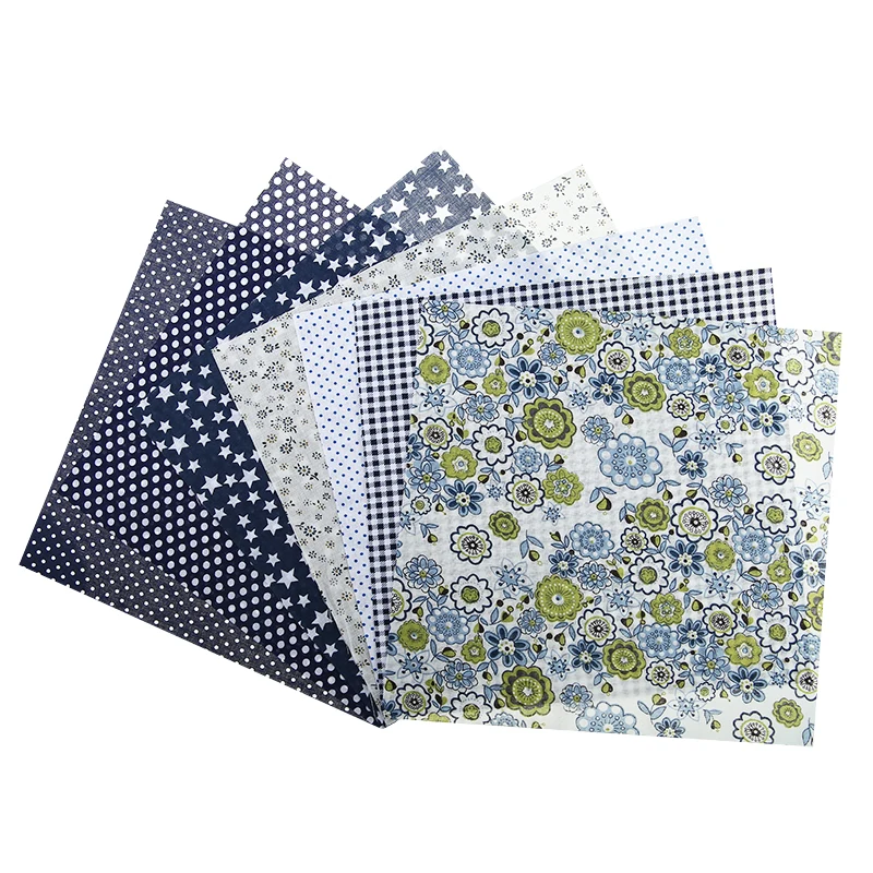 100% хлопок 7 шт. швейная ткань ассорти квадратов предварительно срезанное одеяло