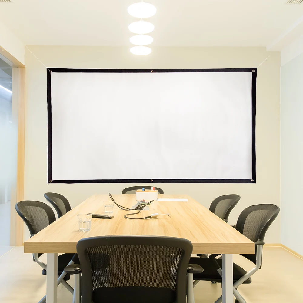 Экран проектора ручной широкоформатный портативный 16:9 экран 60 72 84 100 120 150 дюйма