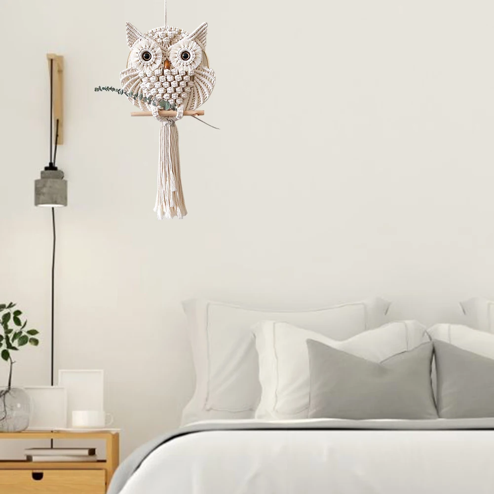 Совы в скандинавском стиле Ловушка снов хлопок макраме настенные Висячие