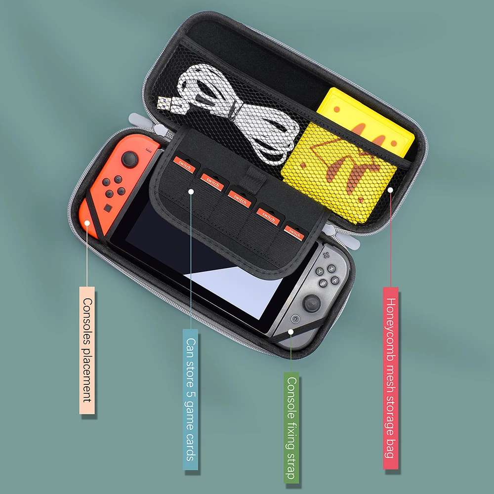 Портативная сумка для хранения Nintendo Switch Hard Shell EVA Box чехол с отделениями карт
