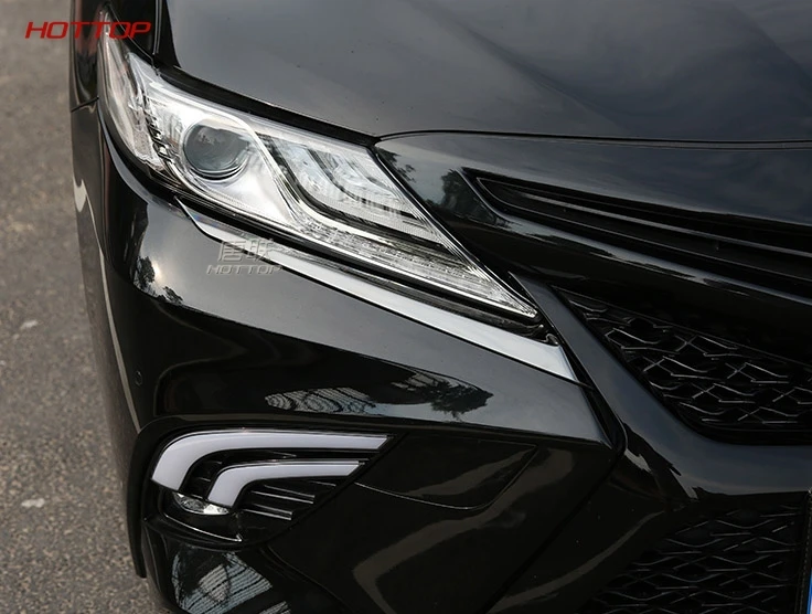 Автомобильные фары из нержавеющей стали, брови, веки для Toyota Camry, автомобильный Стайлинг, передняя фара, брови, накладка, аксессуары