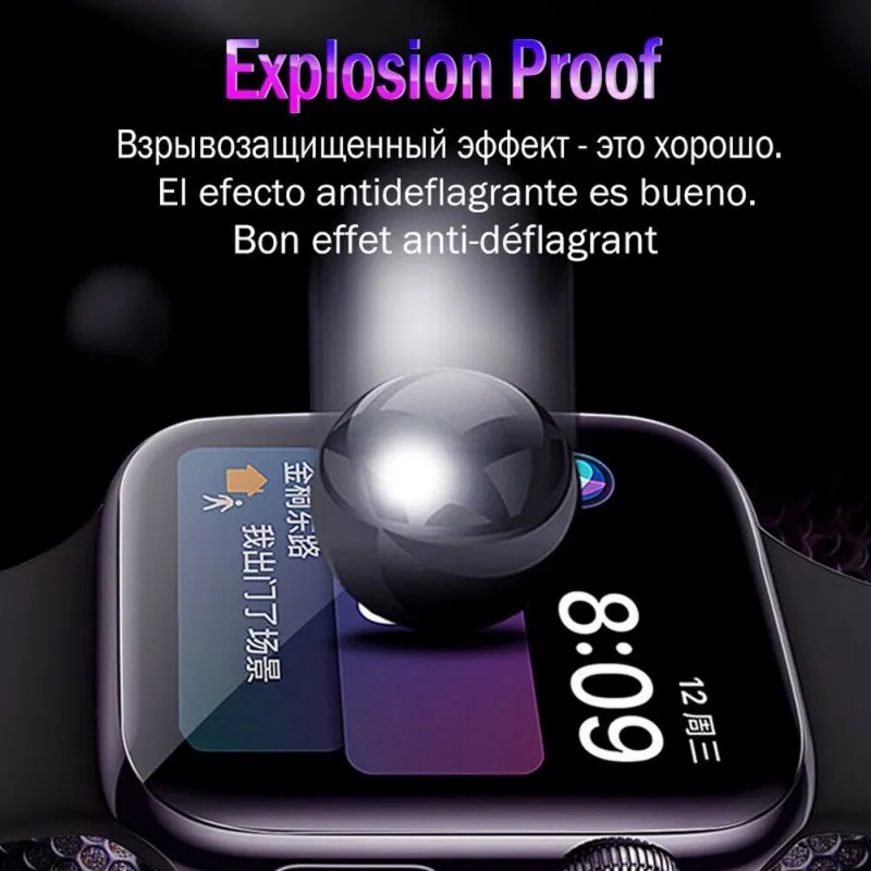 2 шт 40/44 мм Защитная пленка для экрана из закаленного стекла с защитой от царапин 9h