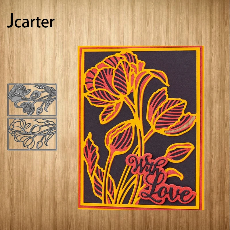 

Rectangle Flowers Hollow Background Metal Cutting Dies for Scrapbooking Craft Stencil Make Album Model Mould Mold Decor Template
