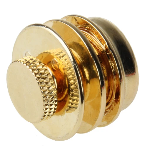 

2 Gold Skidproof Flat Head Strap Locks button screw for Electric Guitar Bass