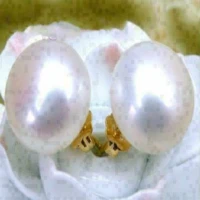 fashion natural white baroque pearl 14k gold stud earrings gift classic lucky beaded mental chic inspiration cuff restore