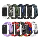 Ремешок силиконовый для наручных часов Honor Band 6, сменный спортивный браслет с графическим рисунком для Huawei Honor Band 6