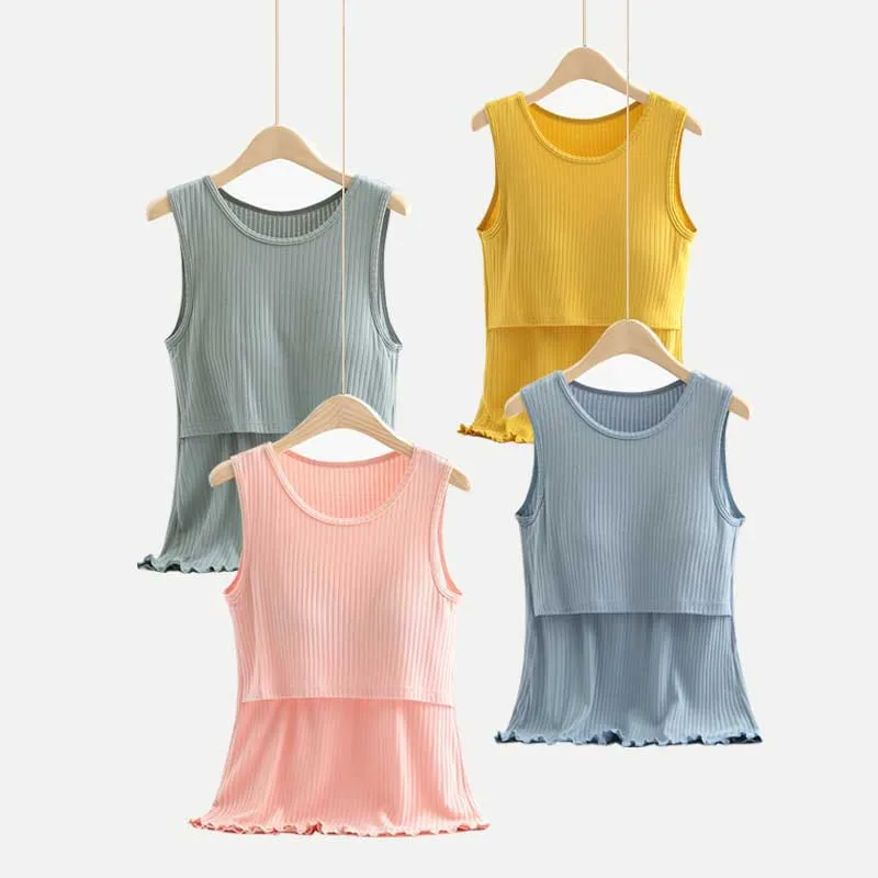 

Breastfeeding Vest High Elastic Nursing Top Sleeveless Removable Bra Plus Size 3XL Summer Casual Tank Tops for Pregnant Women