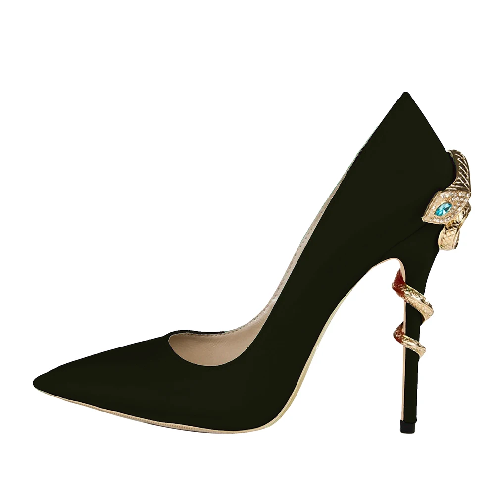 

Free shipping Ladies Fashion Spring &Autumn Stiletto 10CM Heels Women's Sexy Pointed Toe Snake Heels Party Shoes 6 colors