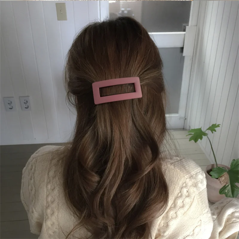 

Korean Matte Snap Hair Clips Elegant Hairgrips Ponytail Holder Hair Claw for Women Girls Hairpins Fashion Hair Accessories