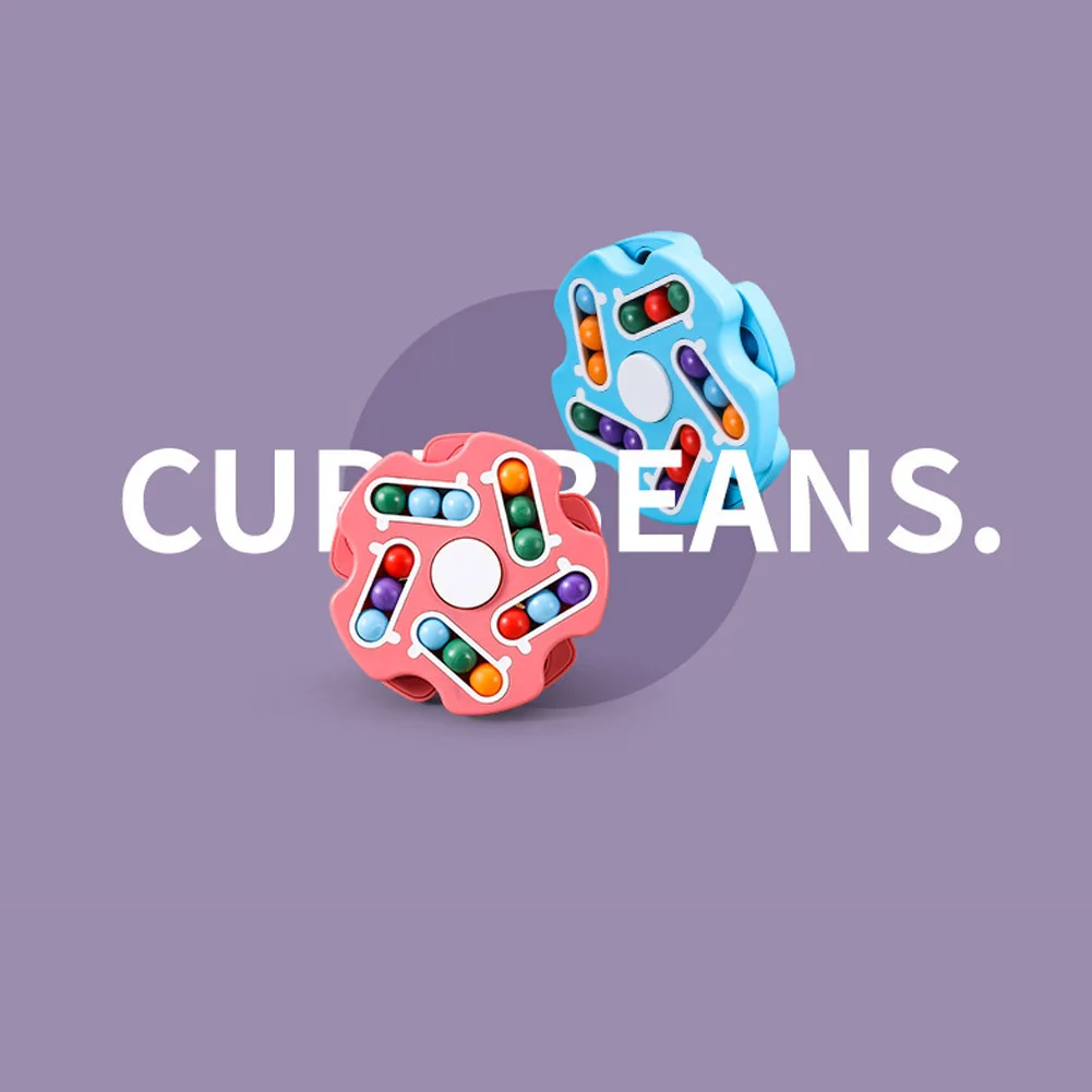 

Anti Stress Cube Children Rotating Magical Soybean Fingertip Cube Stress Relief Puzzle Toys Antistress Sensory Toys