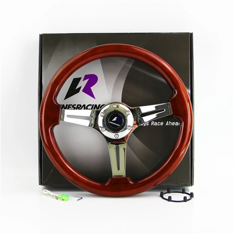 

Рулевое колесо LR Universal 14 "350 мм под дерево, 6 болтов, 1,75 дюйма, трехспицевое