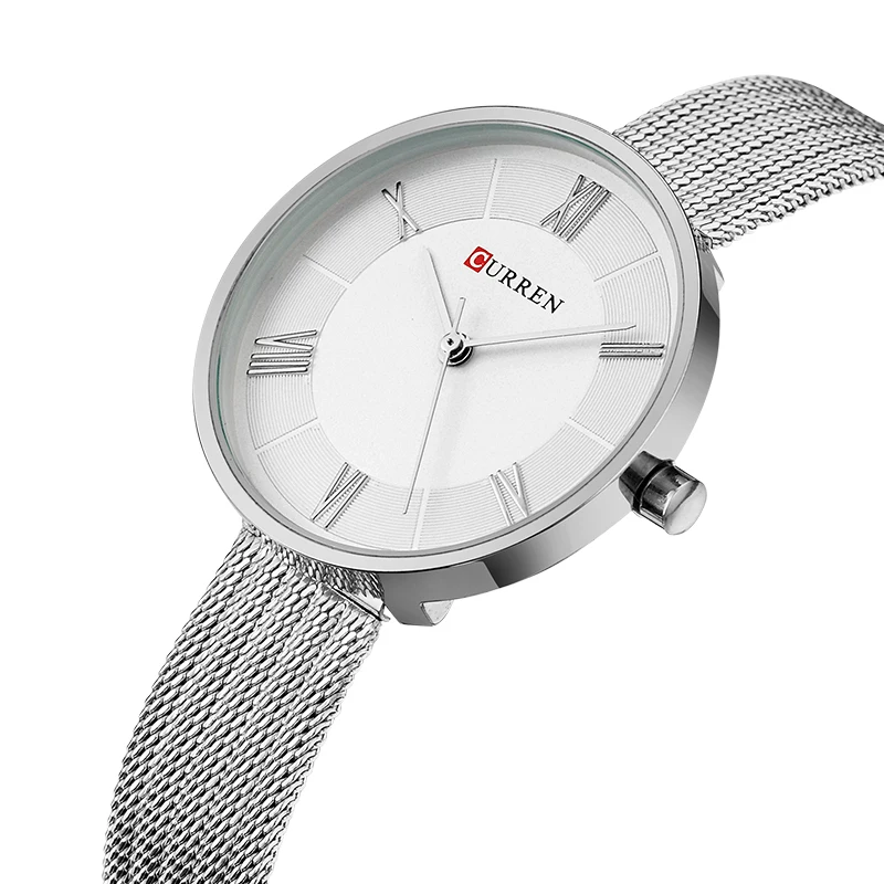 CURREN New Women Fashion Simple style Quartz Watches Stainless Steel Band Wristwatch Waterproof Classic Ladies Clock Gift | Наручные часы