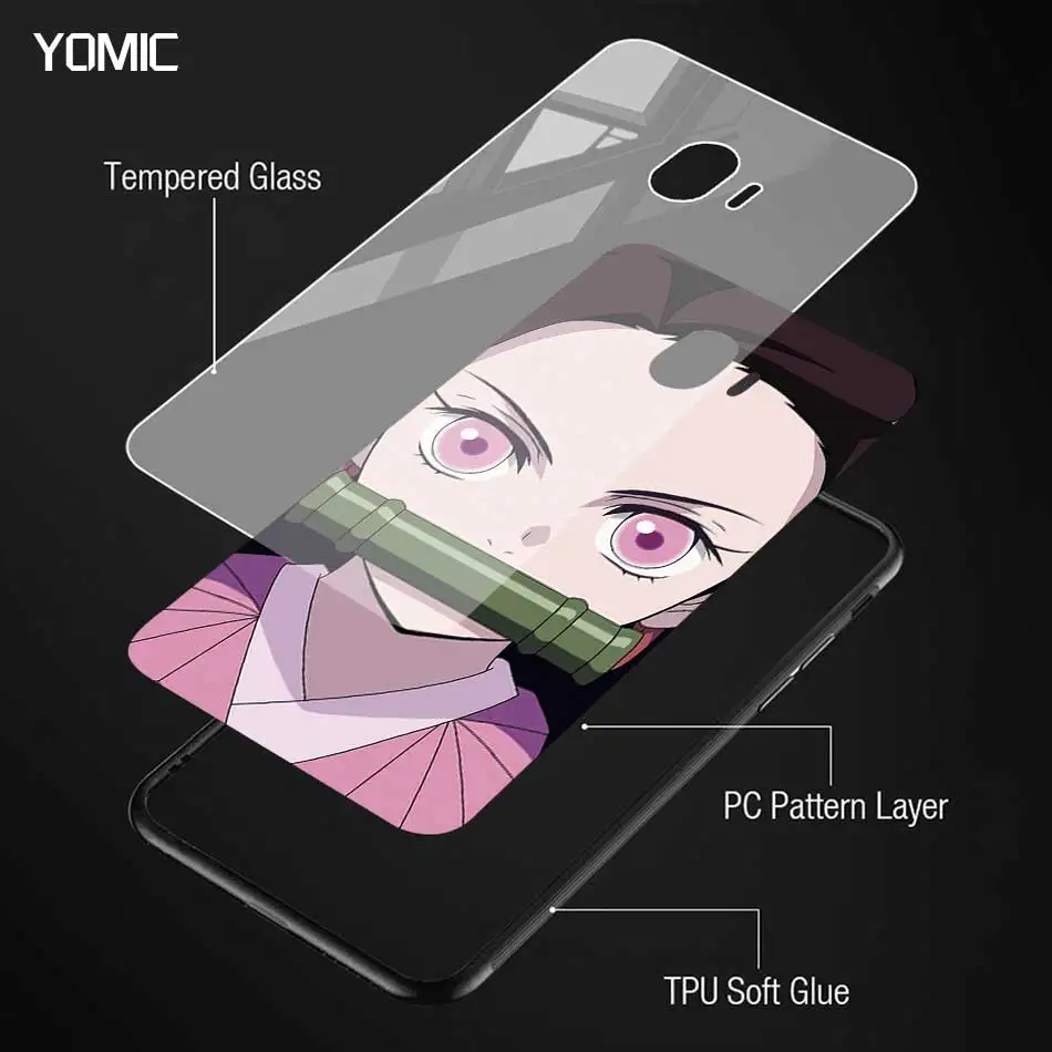

Demon Slayer Kamado Nezuko Tempered Glass Case for Samsung Galaxy S21 S20 FE S10 Note 20 Ultra 10 Lite 9 S9 Plus S10e S8 Cover