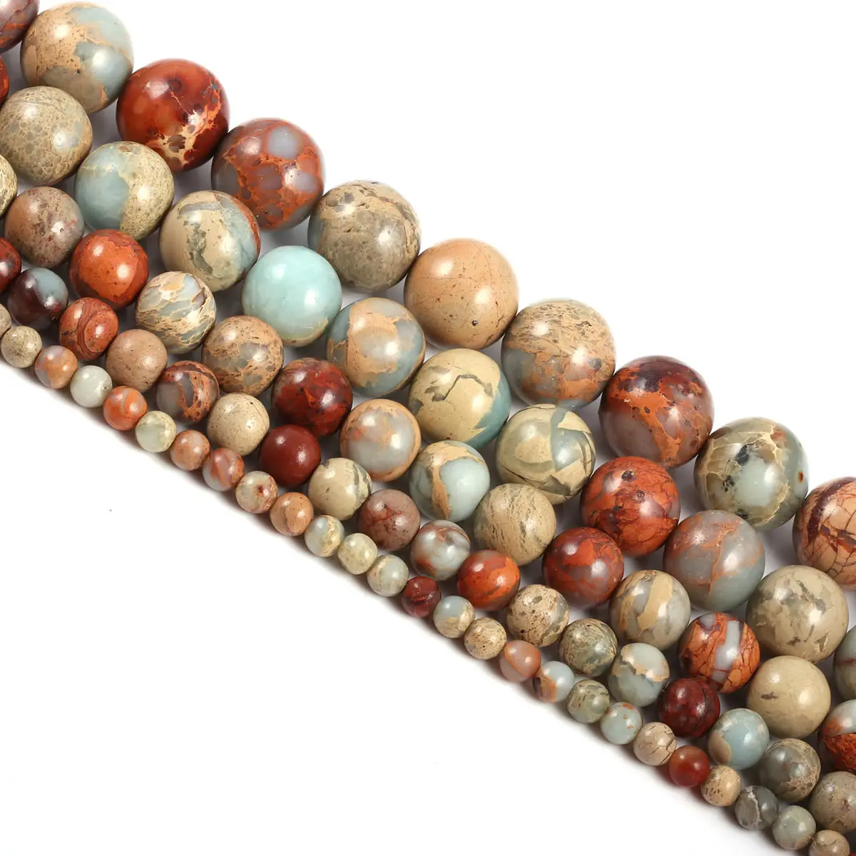 

Round ShouShan Stones Bead Natural Snakeskin Stone Beads for Jewelry Making 4/6/8/10/12mm 15inches DIY Necklace Bracelet