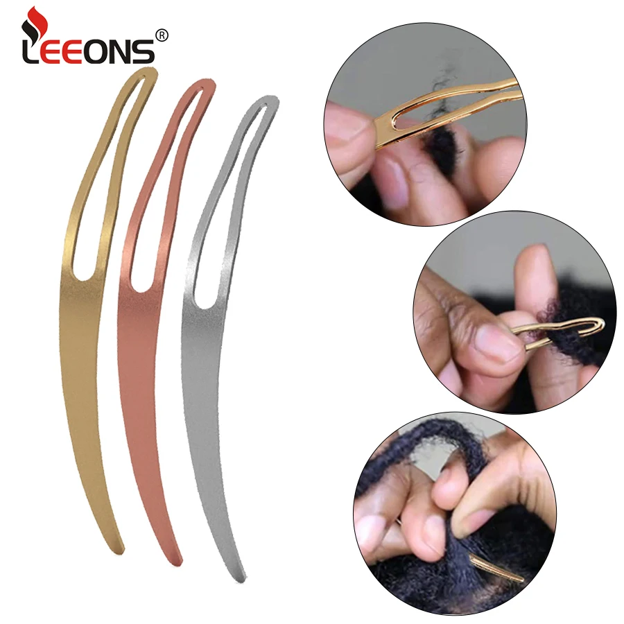 Leeons новые соединительные иглы для дредов 2 шт. вязальные волос инструмент париков