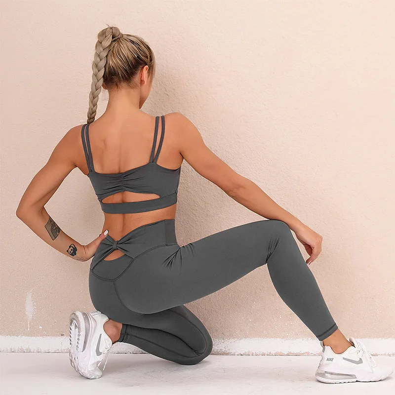 

SALSPOR Yoga Sets Women Seamless Shockproof Bra Push Up Leggings Fitness Joggings Bodybuilding Athletics Quick Dry Tracksuit